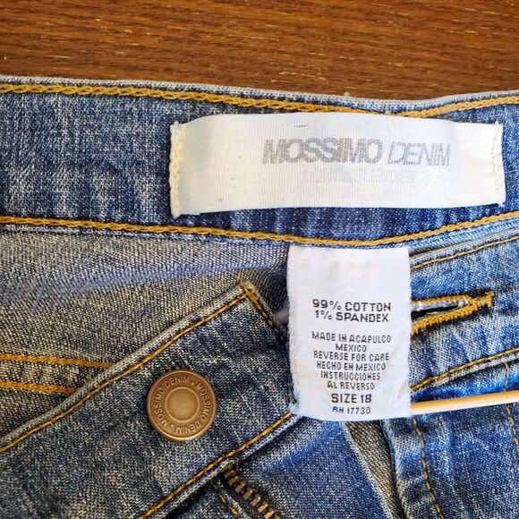 Vtg Mossimo Denim Long & Slender Women's Size 18 Wide-Leg‎ Bootcut High-Waist - Picture 9 of 16